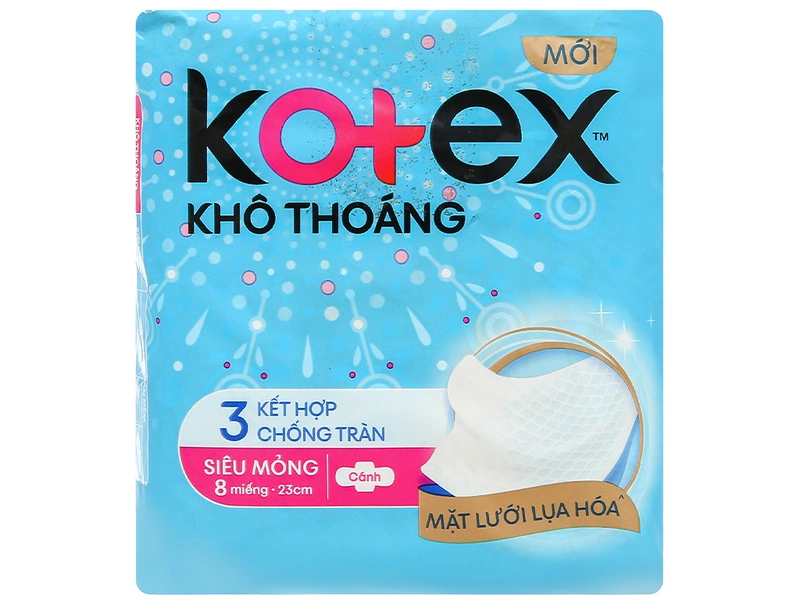 Các loại băng vệ sinh của kotex: Kotex Khô Thoáng Siêu Mỏng
