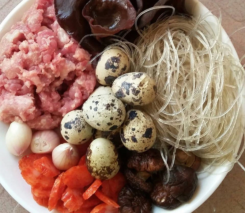 Nguyên liệu cần thiết để làm nhân cho bánh bao gạo lứt