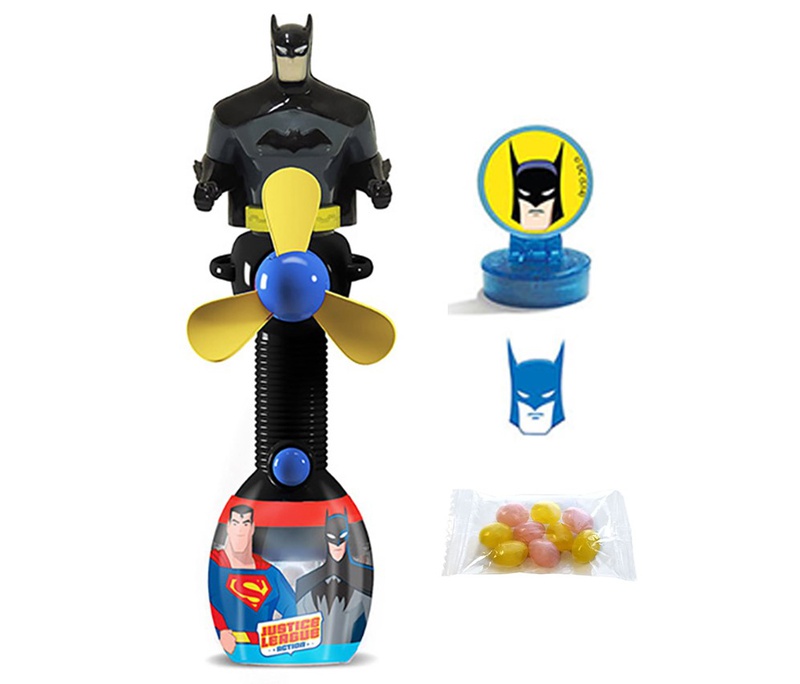 Đồ chơi cây quạt kèm theo kẹo Justice League Relkon