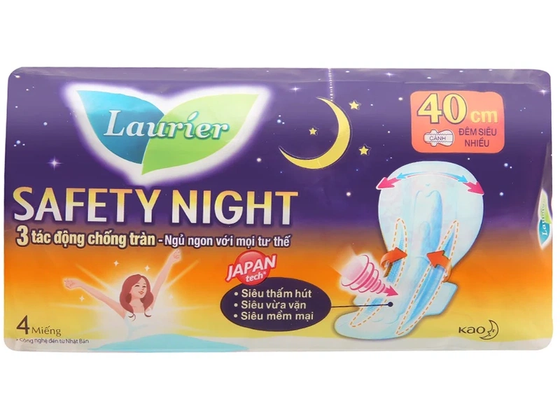 cách nhận biết băng vệ sinh laurier Safety Night thật giả 2