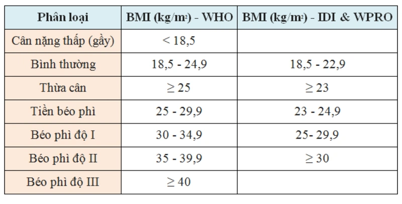 Cách tính chỉ số BMI và tiêu chuẩn về sức khỏe 2