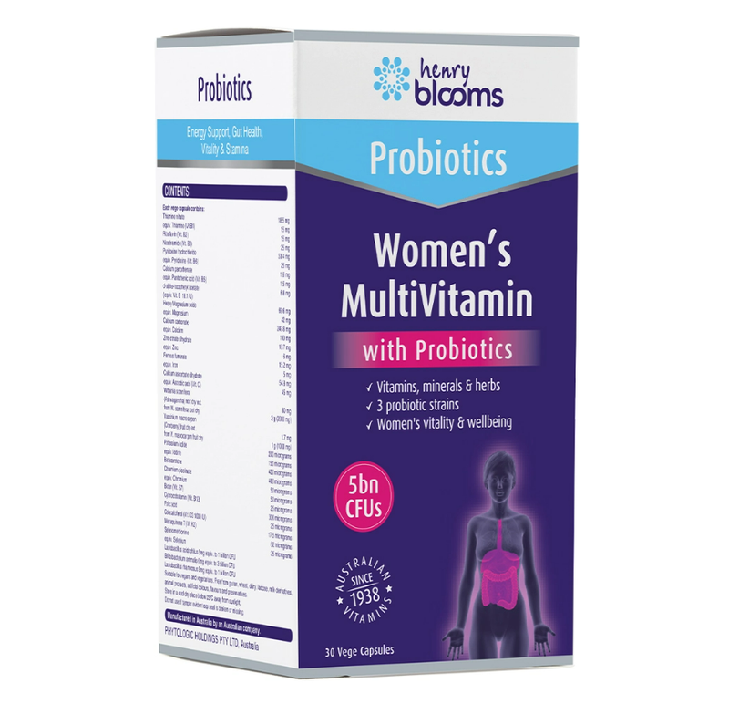 Cải thiện sức khỏe phụ nữ: Viên Uống Women's Multivitamin With Probiotics Henry Blooms Bổ Sung Vitamin 30 Viên 6