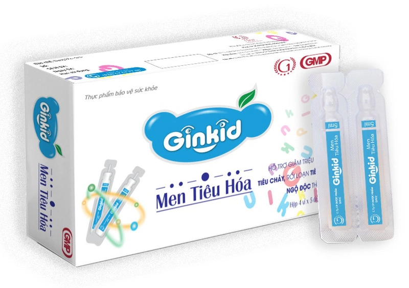 Cải thiện tiêu hóa của trẻ với Ginkid men tiêu hóa hộp 4 vỉ x 5 ống x 5ml 3