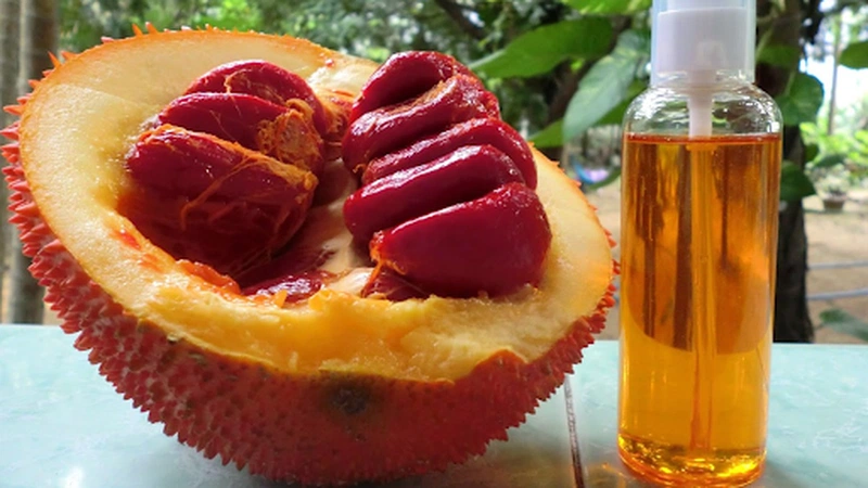 Bật mí công thức làm mặt nạ chống lão hóa da bằng dầu gấc 2