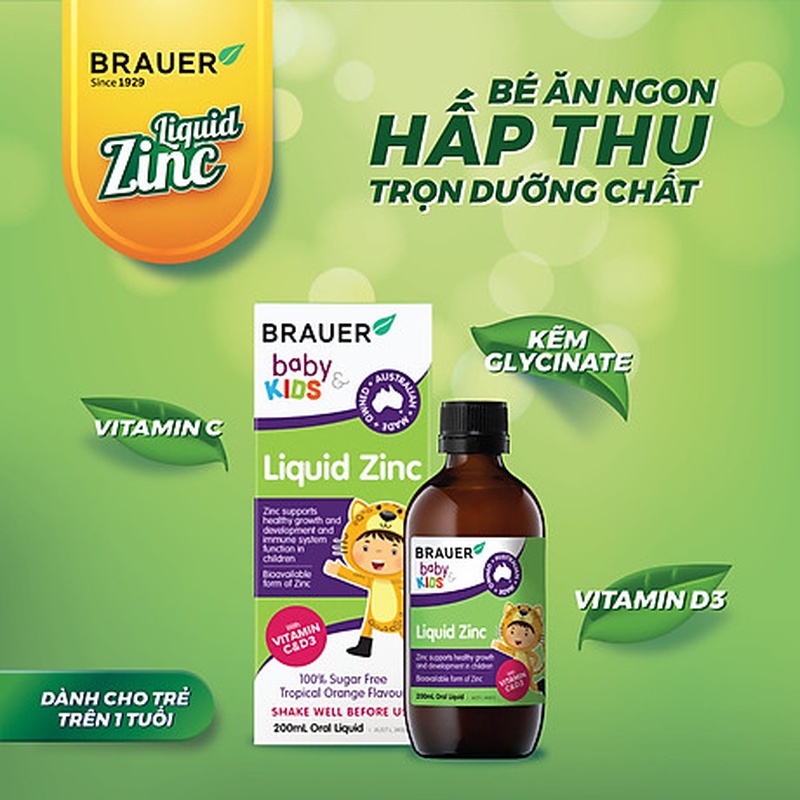 Có nên dùng siro bổ sung kẽm Brauer Baby & Kids Liquid Zinc cho trẻ 3