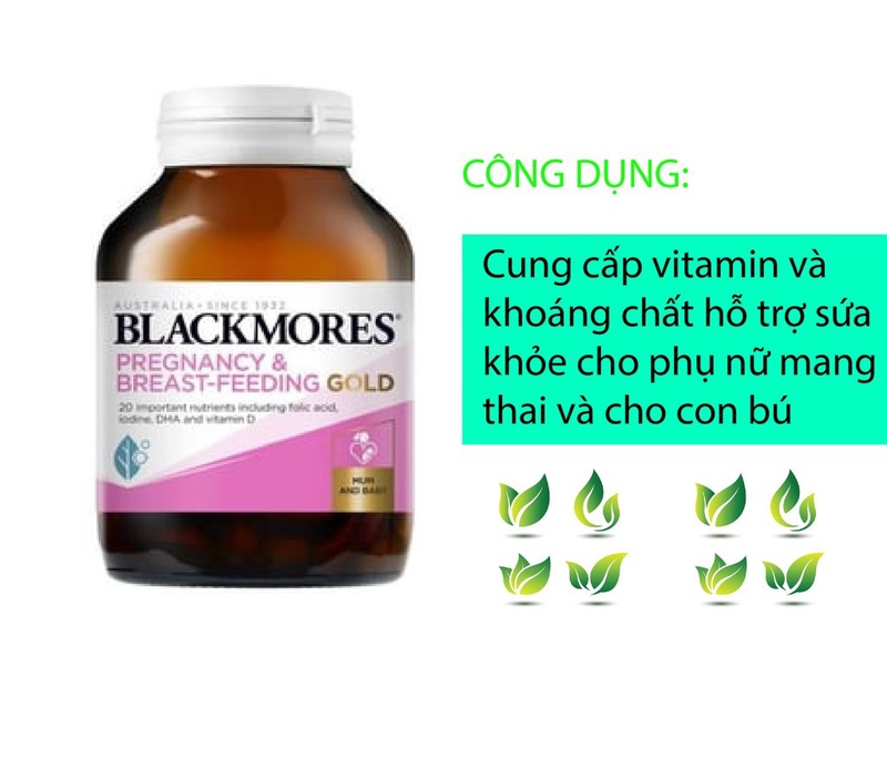 Cung cấp dinh dưỡng cho mẹ bầu với Viên uống Blackmores Pregnancy and Breast Feeding Gold 60V 1