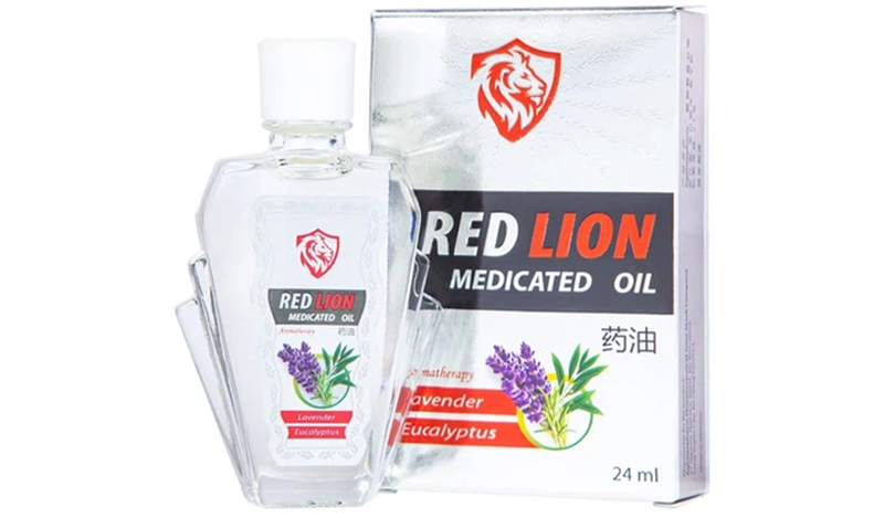 Dầu gió Red Lion Medicated Oil White Lavender Eucalyptus Agimexpharm 24ml