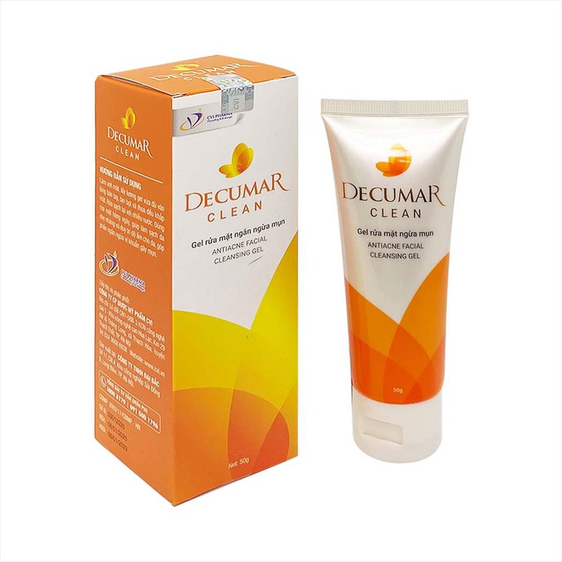 Sữa rửa mặt trị mụn Decumar có tác dụng giúp làm sạch nhẹ nhàng và ngăn ngừa vi khuẩn gây mụn