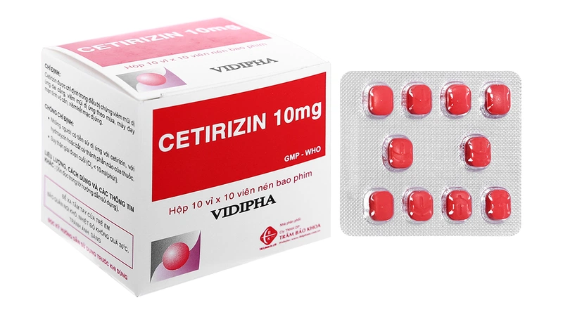 Thuốc Cetirizin trị dị ứng, mẩn ngứa
