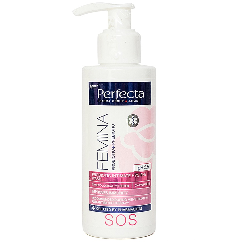Dung dịch vệ sinh phụ nữ có tính kiềm Perfecta Femina Sos có tốt không