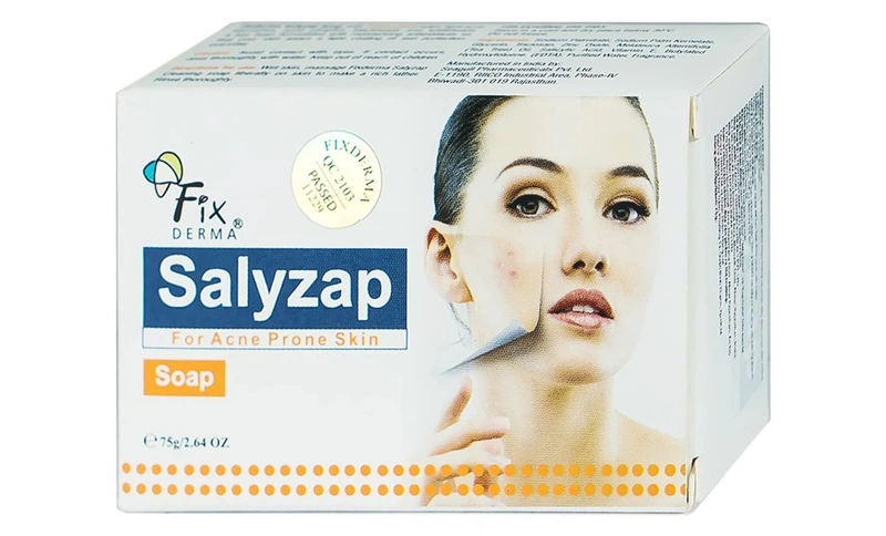 Xà phòng Fixderma Salyzap Soap đặc điều trị mụn, giảm vết thâm do mụn (75g) 1