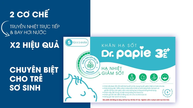 Giải đáp mẹ bỉm: Khăn lau hạ sốt Dr.Papie có tốt không? 2