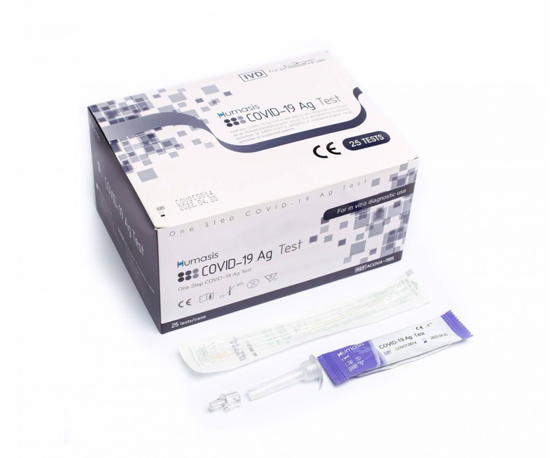 Kit xét nghiệm nhanh Humasis Covid 19 Ag Test sử dụng phương pháp xét nghiệm mẫu dịch tỵ hầu