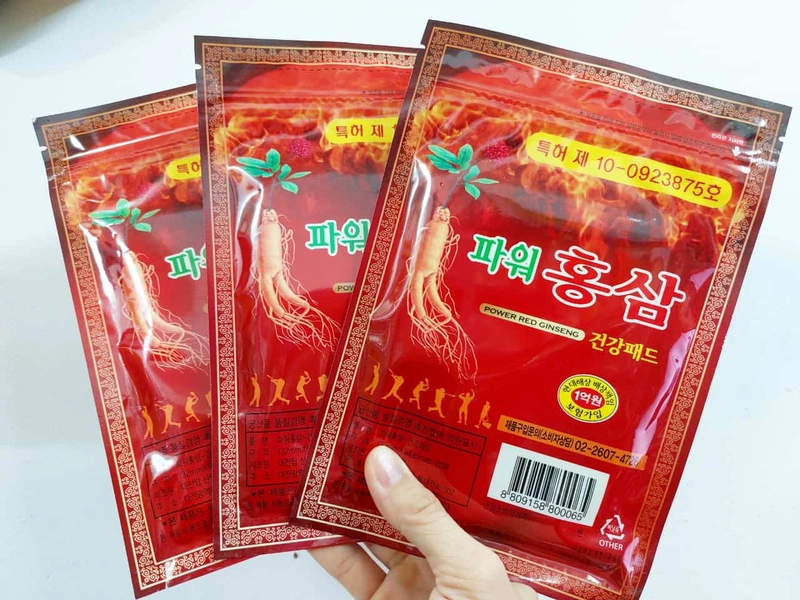 Miếng dán hồng sâm Hàn Quốc giảm đau lưng