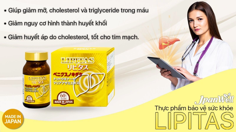 Lipitas Jpanwell giảm nguy cơ hình thành huyết khối