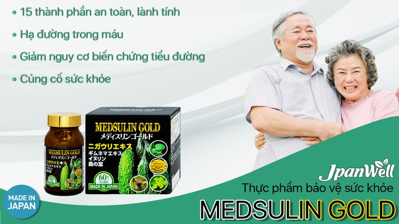Viên uống hỗ trợ điều trị tiểu đường Medsulin Gold JpanWell 60 viên 2