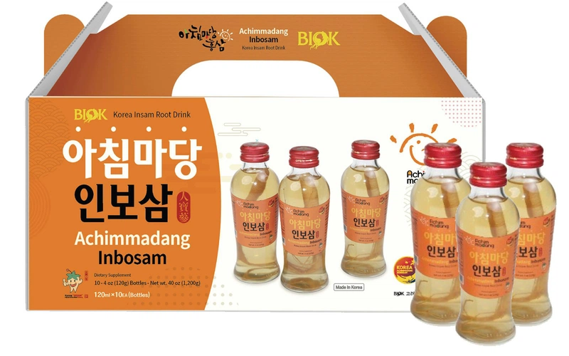 Nước sâm nguyên củ Achimmadang Inbosam Biok Korea Root Drink 10 chai x 120ml