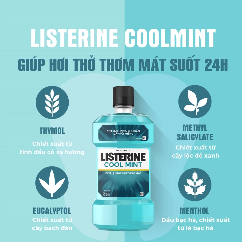 Nước súc miệng diệt khuẩn Listerine