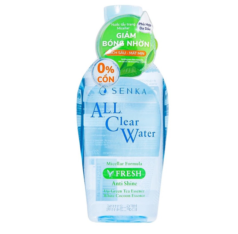 Nước tẩy trang không cồn Senka Micellar All Clear Water Fresh 230ml 1