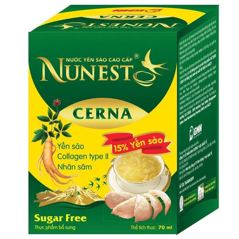 Nước yến cao cấp Nunest Cerna dành cho người tiểu đường 70ml