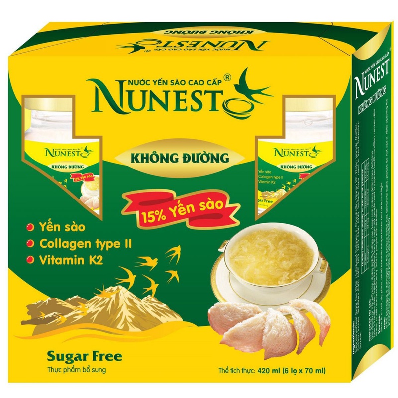 Nước Yến Cao Cấp Nunest Không Đường 70Ml 1