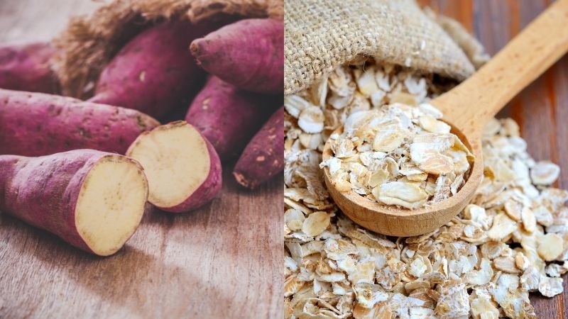 Tắm trắng bằng khoai lang kết hợp bột yến mạch