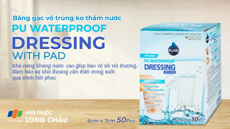 Băng gạc vô trùng không thấm nước Pu Waterproof Dressing (With-Pad) 1