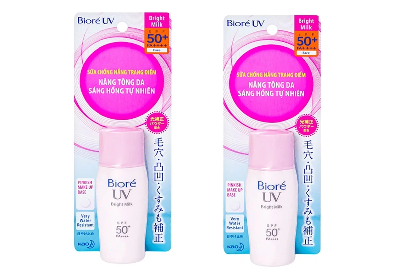 Review kem chống nắng Biore Bright Face Milk