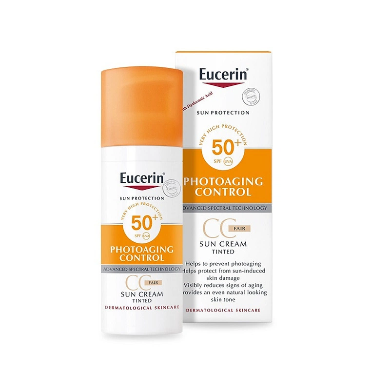 kem chống nắng Eucerin Tinted CC Fair SPF 50+ là dòng kem chống nắng dành cho da nhạy cảm