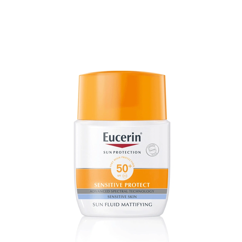 Sử dụng kem chống nắng Eucerin Sun Fluid Mattifying SPF 50+ hàng ngày hỗ trợ điều trị mụn hiệu quả
