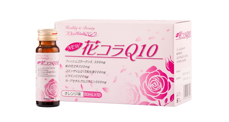 Bổ sung dưỡng chất cho da với nước uống collagen Jpanwell Hana Colla Q10 10 chai x 50ml 2