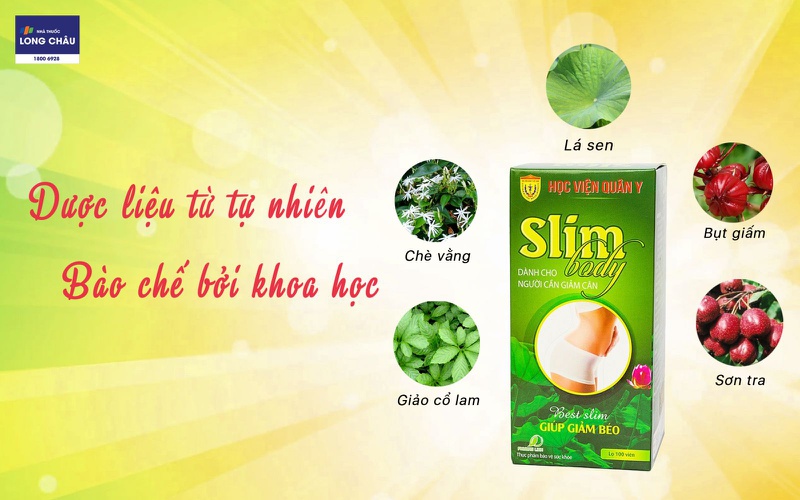 Viên uống giảm cân Slim Body Học Viện Quân Y 100 viên