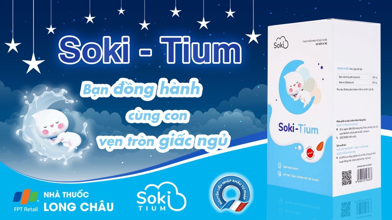 Soki-Tium 12 Gói - Bột Hòa Tan Giúp Trẻ Ngủ Ngon 2