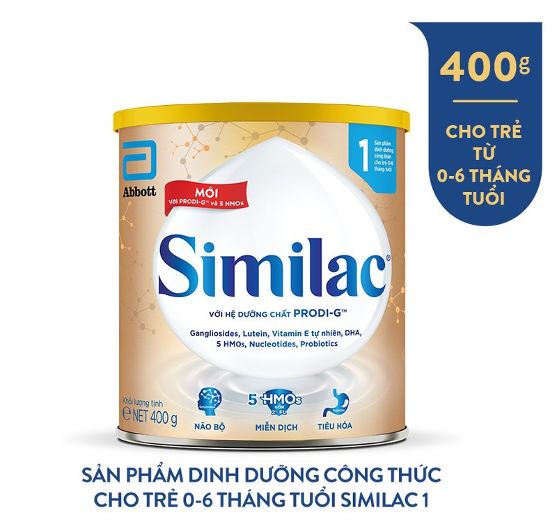 Sữa Abbott cho trẻ 0-6 tháng similac 1 mới (Prodi-G và 5 HMOS) 400G 1