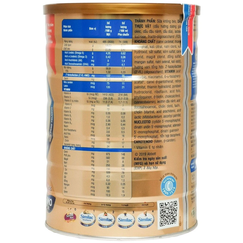 Sữa Abbott cho trẻ 0-6 tháng similac 1 mới (Prodi-G và 5 HMOS) 400G 2