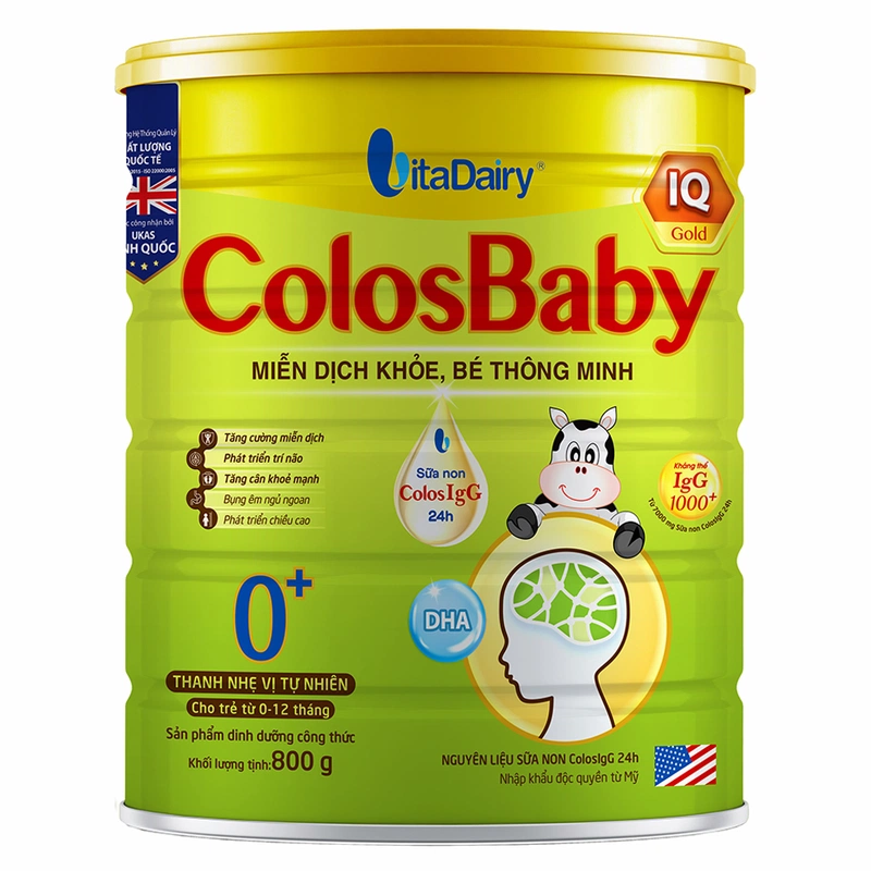 Sữa Colosbaby IQ Gold 0+ giúp hệ tiêu hóa của bé phát triển khỏe mạnh hơn