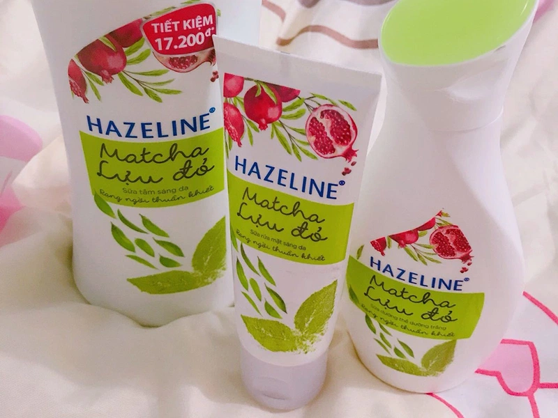 Sữa rửa mặt Hazeline có ăn nắng không, review sữa rửa mặt Matcha Lựu đỏ 3