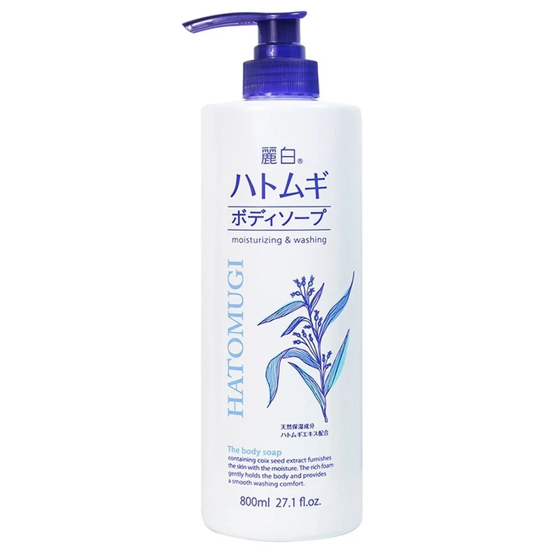 Sữa tắm Reihaku Hatomugi Body Soap dưỡng ẩm và làm sáng da (800ml) 1