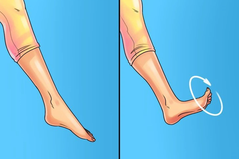  Bài tập xoay khớp cổ chân có tác dụng phục hồi các dây chằng bị tổn thương