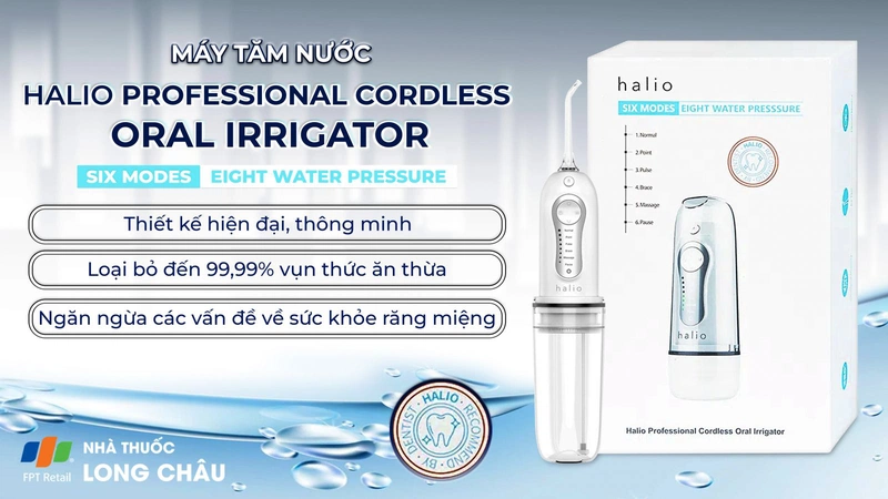 Máy Tăm Nước Cầm Tay 6 Chế Độ Halio Professional Cordless Oral Irrigator 2