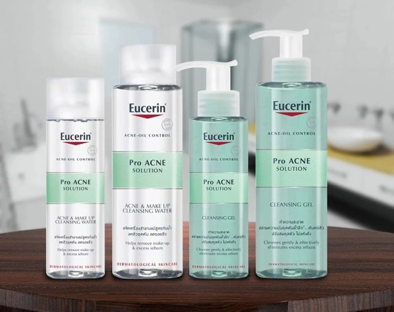 Các dòng sữa rửa mặt của Eucerin