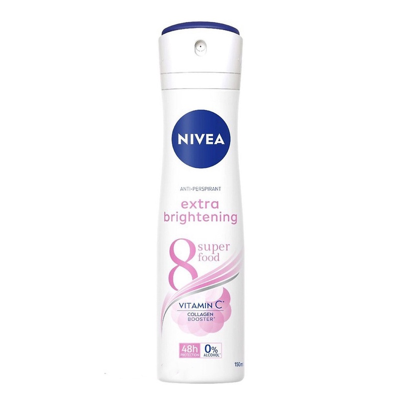 Xịt khử mùi trắng mịn & mờ thâm Nivea Extra Whitening Spray là sản phẩm xịt khử mùi làm trắng và giảm thâm dưới cánh tay hiệu quả