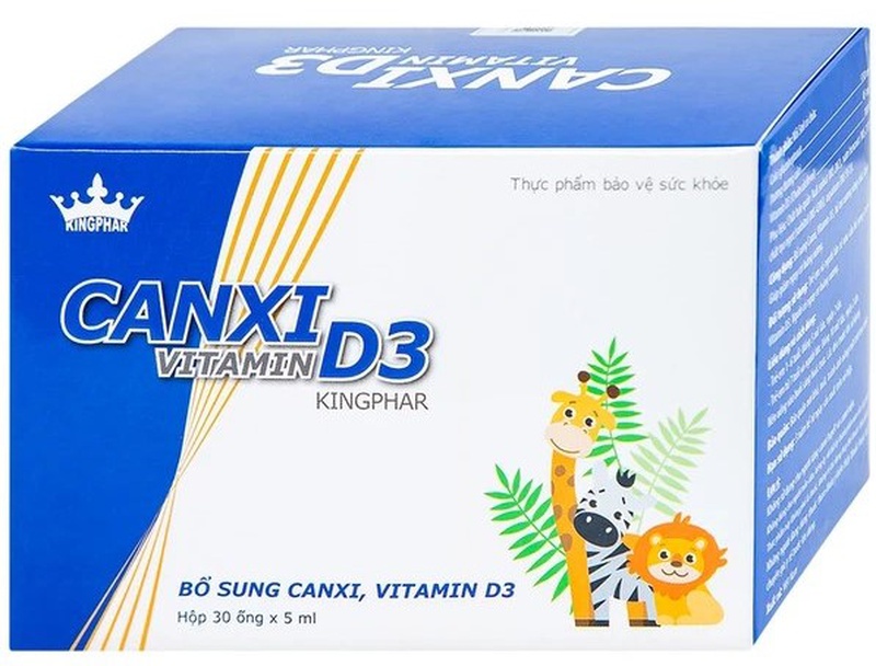 Canxi Vitamin D3 KingPhar - Một trong các loại canxi hữu cơ cho bé dưới 1 tuổi được ưa chuộng