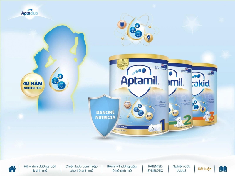 Dòng sữa bột Aptamil New Zealand 1 mang đến cho trẻ sự phát triển toàn diện nhất