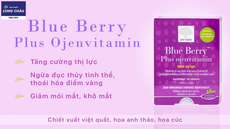Blue Berry Plus Ojenvitamin Tăng cường sức đề kháng cho  mắt, cải thiện các vấn đề về mắt như mỏi mắt, khô mắt, cay mắt,…