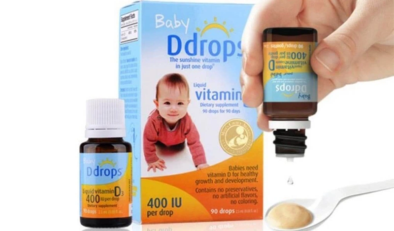 Mẹ có thể trộn Liquid vitamin D3 Baby Drops với sữa hay thức ăn yêu thích của trẻ rồi cho bé dùng