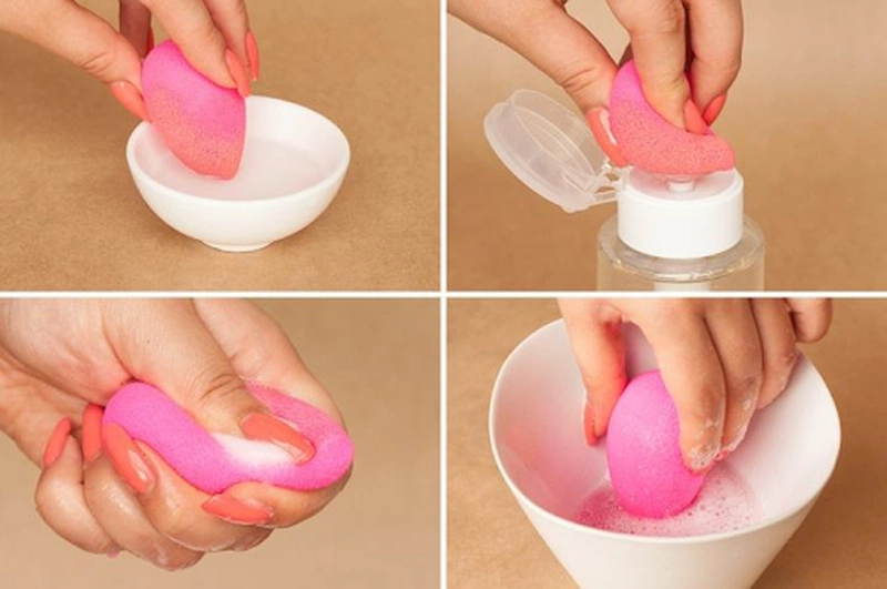 Hướng dẫn cách vệ sinh mút tẩy trang đơn giản tại nhà 2