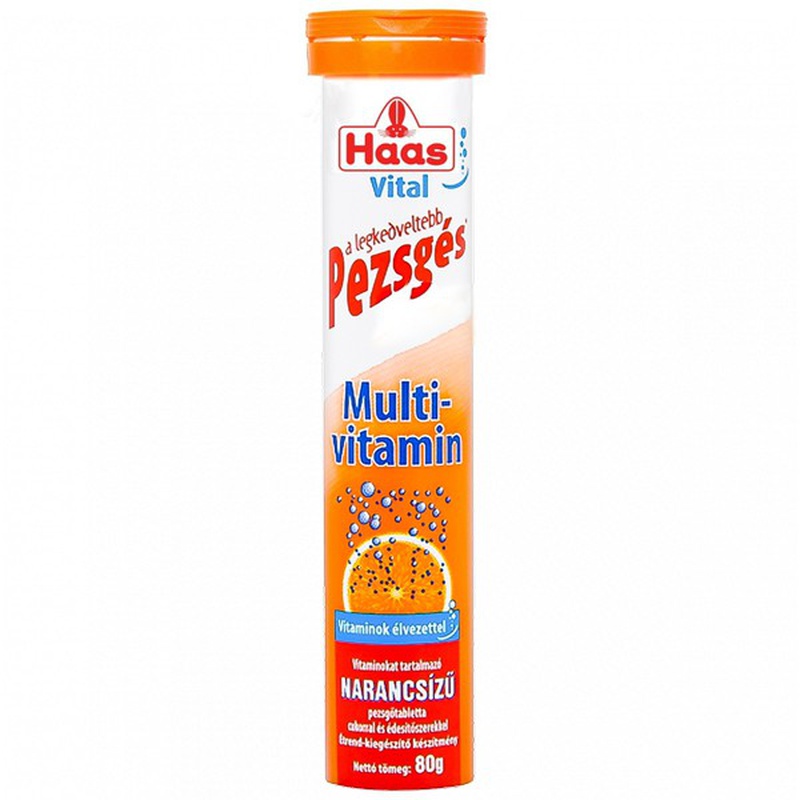 Viên sủi bổ sung vitamin tổng hợp Haas Vital Multivitamin hương cam tuýp 20 viên 1