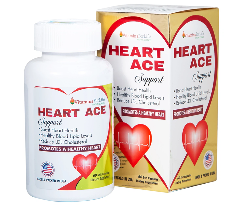 Viên uống Heart Ace Support Vitamins For Life 60 viên