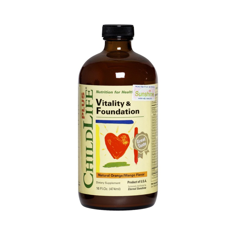 Siro Bổ Sung Vitamin Cho Trẻ Vitality Foundation Childlife 474Ml